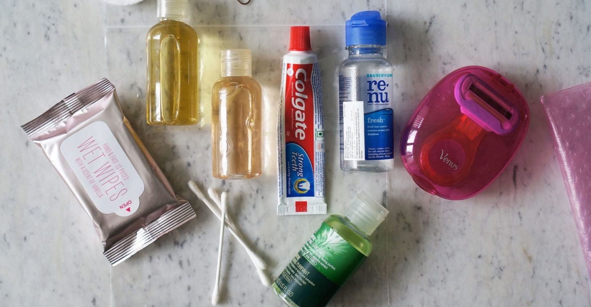 self catering holiday packing list - toiletries