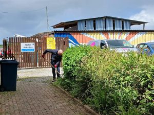 Staff Member from Northern Ireland Water volunteering at Share Discovery Village, N Ireland