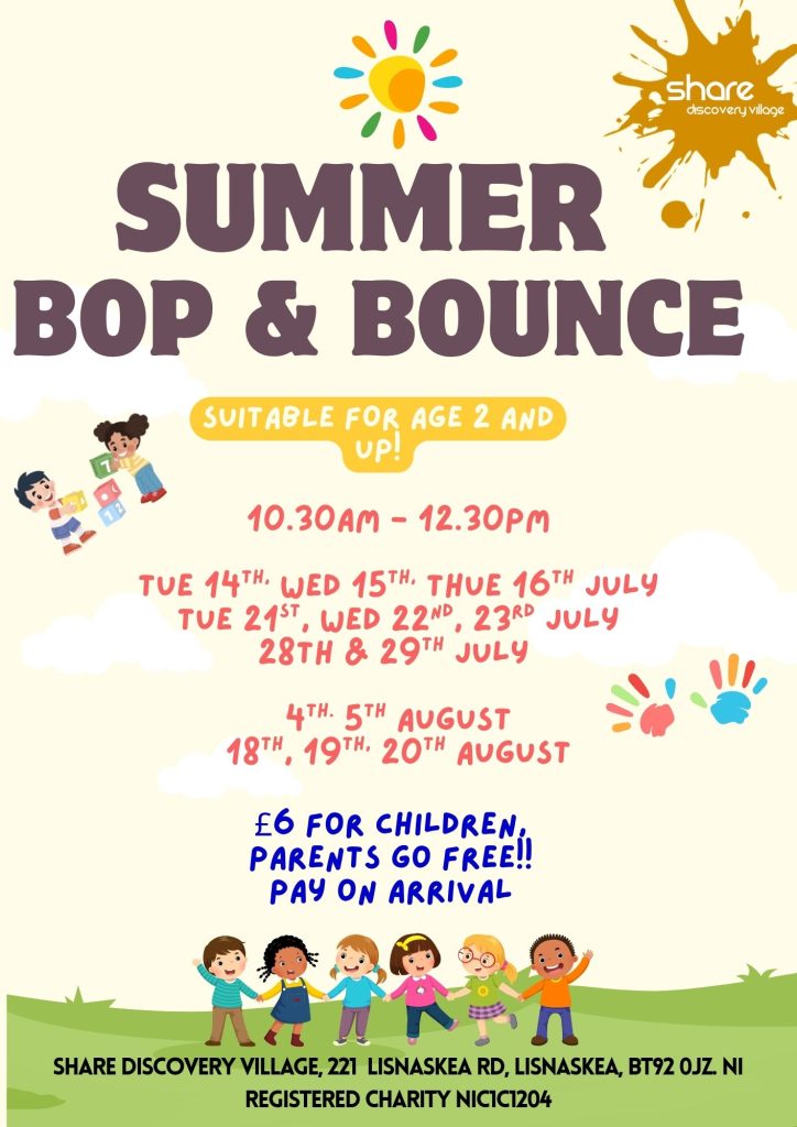 Summer Bob & Bounce, children's event at Share Discovery Village.